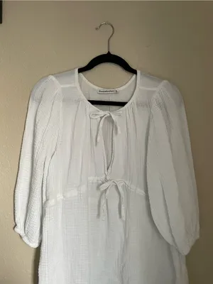 Abercrombie & Fitch Gauze Muslin Cotton Tie Front Beach Pool Coverup Size XS thumbnail 7
