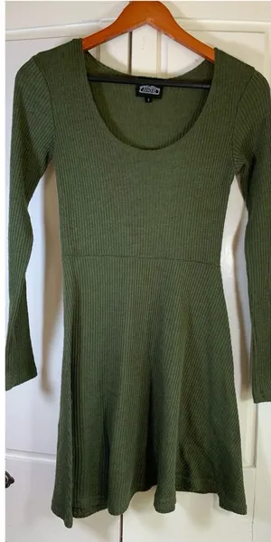 Angie Ribbed Knit Long Sleeve Dress Size Small Punk Grunge‎ Skater Alternative thumbnail 1