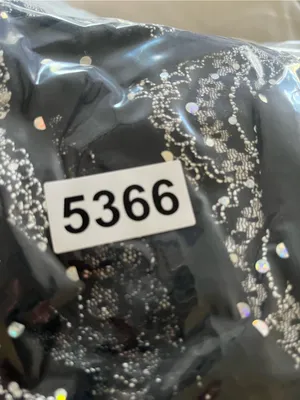 Vintage 90s R&M Richards Black Silver Lace Sequin Midi Cocktail Dress 10 Sparkly thumbnail 9