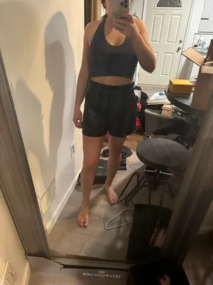 Vegan Leather Shorts Black thumbnail 5