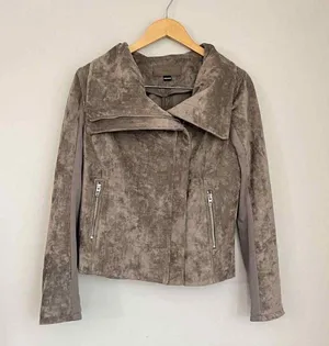 BlankNYC Faux Suede Zip Up Moto Jacket Size Medium thumbnail 1
