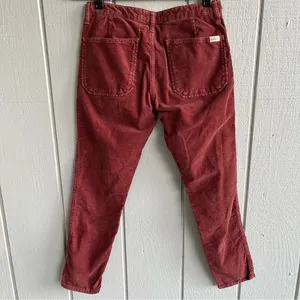 BA&SH Corduroy Maroon‎ Pants Sally Boyfriend Tapered Leg Size 26 thumbnail 7