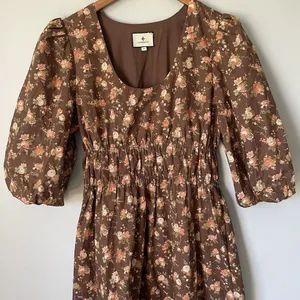 Tuckernuck Rosewood Chintz Marlena Floral Brown Boho Midi Dress Size Medium thumbnail 5