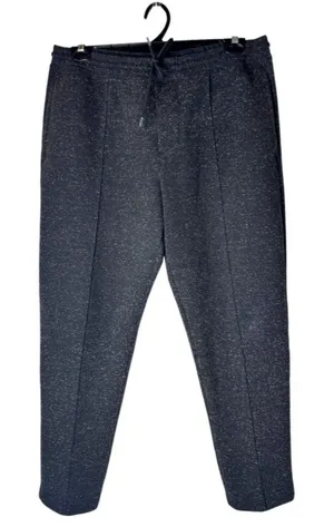 Club Monaco Pants Women‎ XL Black Space Dye Tie Waist Sweat Pants Athleisure thumbnail 1