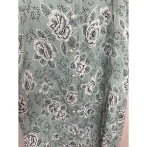 For Love & Lemons sage green black floral‎ button-down maxi dress Sz S thumbnail 4
