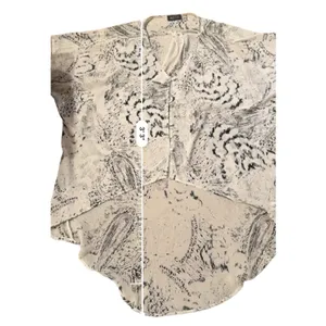 ASTR The Label Cream & Black Animal Print High Low‎ Shear Tunic Top Size S thumbnail 8