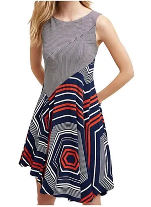 Maeve Anthropologie Sleeveless Cameron Asymmetrical Dress Size L thumbnail 1
