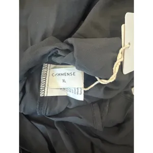 Commense Solid Black Minimalist Elegance Mock Neck Sleeveless Long Dress NWT XL thumbnail 5