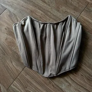 Elegant Tan Corset Top Size L thumbnail 2