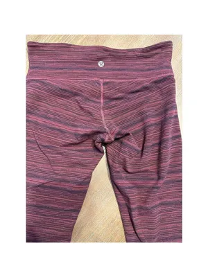 Lululemon Wunder Under High Rise Crop Leggings Red Size 6 Women's Activewear thumbnail 8