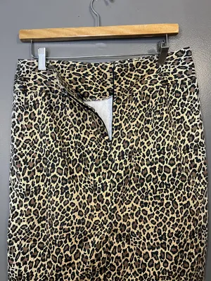 Marianne Skirt Womens 10 Leopard Print Animal Pencil Stretch Made in USA thumbnail 3