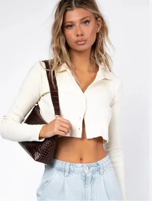 Long Sleeve Crop Top thumbnail 3