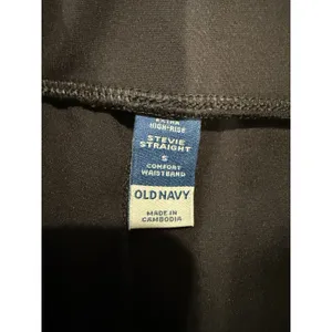 Old Navy Stevie Straight Leg Pants Womens Small Navy Elastic Minimal Travel Work thumbnail 3