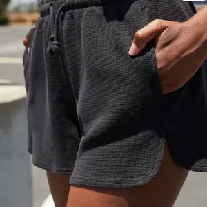 Brandy Melville Black Waffle Knit Shorts thumbnail 1
