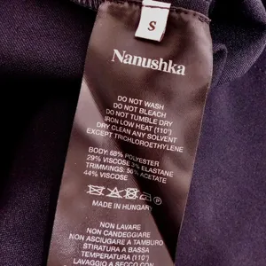 NANUSHKA Tulip Cady‎ Flared Trousers Navy Blue Solid Slit Legs Office Small thumbnail 13