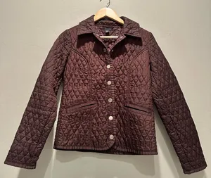 Tommy Hilfiger Brown Quilted Lightweight Button Down Jacket Collared‎ Size XS thumbnail 1