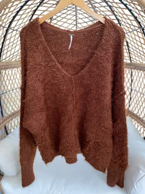 Free People Women’s Icing V Pull Over Sweater Size Medium thumbnail 2