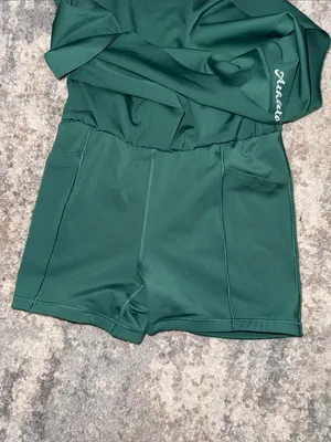 Athleta Deep Green Active Skirt with Striped Waistband thumbnail 12