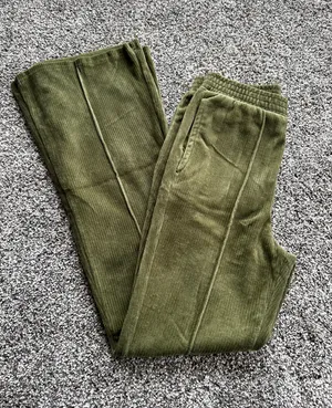 Green Corduroy Flare Pants thumbnail 1