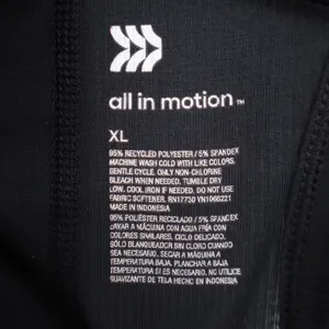All In Motion Tank Top Womens XL Black Knit Stretch Round Neck Athletic Yoga thumbnail 2