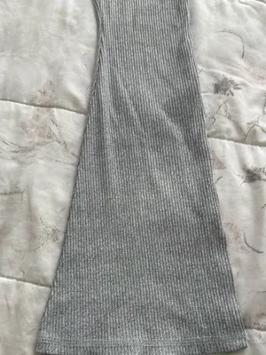 Strut This High-Rise ribbed Gray Flare Lounge Pants, size S Made in USA lounge thumbnail 8
