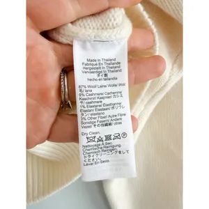 Madewell | NWT SoftWool Boxy Crewneck Sweater in Heather Cloud Cream | Sz S thumbnail 7