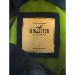 2000's Hollister Navy Blue Hooded Puffer Jacket Down Quilted Coat Large Y2K thumbnail 5