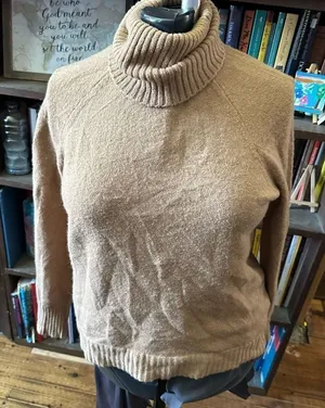 J Crew camel cowl neck alpaca wool blend XS pullover sweater Tan thumbnail 1