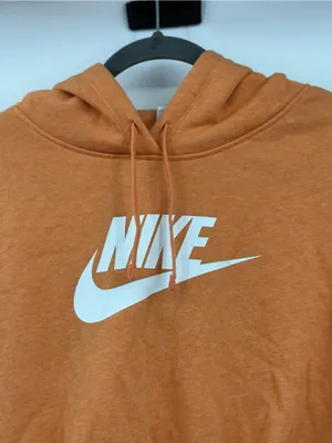 Nike Sportswear Women’s‎ Oversized Crop Graphic Hoodie Orange Trance Size M thumbnail 5