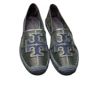 Tory Burch Ines Espadrille Loafers Women’s 6 Malachite Navy BNIB thumbnail 4