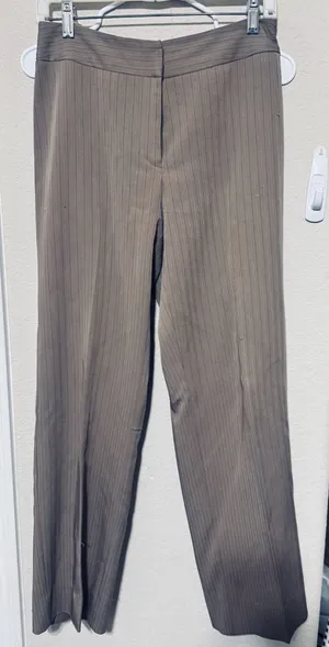 Courtenay Stretch Dress pants Womens sz 6 brown wide‎ leg office career thumbnail 1