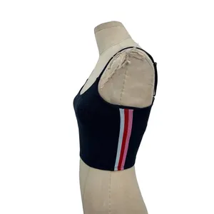Spiritual Gangster Practice Cami‎ Navy Blue Side Stripe Crop Top Size Small thumbnail 5