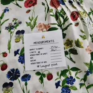 Anthropologie MAEVE Maya Floral Fluttered Top Blouse Strawberry Fruit Berries 2‎ thumbnail 15