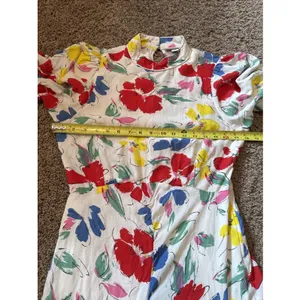 Rixo Target Floral Cascade Ruffle Artsy Maxi Dress Mock Neck Size 6 thumbnail 6