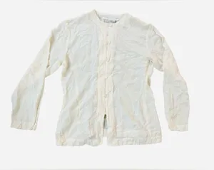 100% Silk Lightweight Cream Button thumbnail 1