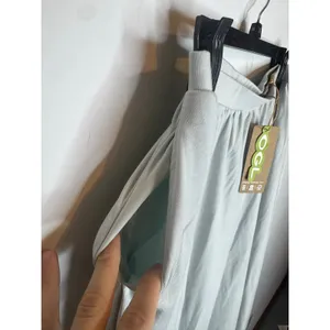 OGL Move Gray Maxi Skirt Long Flowy High Rise Elastic Waist Pockets Size L thumbnail 7