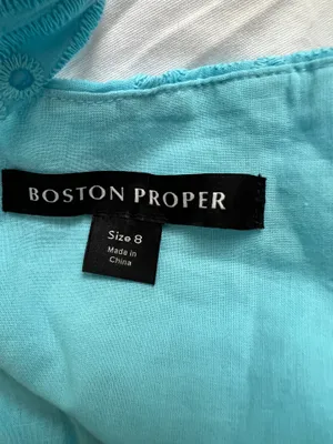 Boston Proper Eyelet Surplice Ankle Length Dress size 8 thumbnail 5