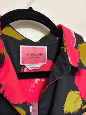 Kate Spade New York Just Rosy Hostess Button Down Shirt Dress - Size 6 thumbnail 5