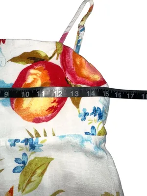 Label of Love Nalani Linen Blend White Tropical Print Maxi Dress XL thumbnail 7
