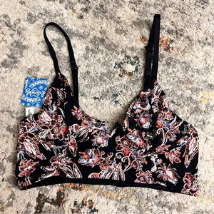 Free People INTIMATELY FP Printer Bralette Underwire Size S NWT‎ thumbnail 1