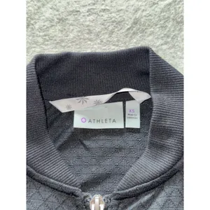 Athleta‎ Womens Jacket Black Full Zip Casual Stretchy Activewear Size Xsmall thumbnail 4