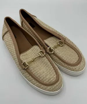 Nordstrom Freddie Bit Loafer Sneaker Women 8.5 Tan Good‎ Coastal Quiet Luxury thumbnail 1
