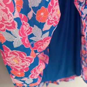 Ruby Rd. Floral Printed Yoryu Elastic Waist Midi A-Line Skirt size M thumbnail 8