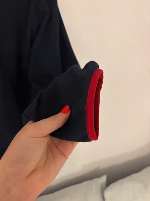 Patagonia navy and red fleece quarter snap thumbnail 4