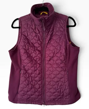 L.L Bean Purple Quilted Full Zip Vest Women’s Size Medium thumbnail 1