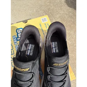 Skechers BOBS Sport Hands Free Slip-Ins Womens 8 Black Leopard NIB Memory Foam thumbnail 6