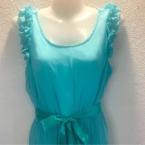 Ever Pretty Woman‎ Sz 10 Turquoise Feminine Coquette Girl Whimsical Fairy Dress thumbnail 3