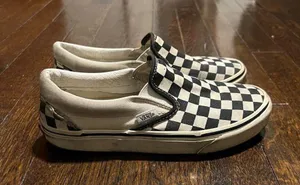 Vans Slip-On Checkered Black White Sneakers Women’s 6.5 thumbnail 4
