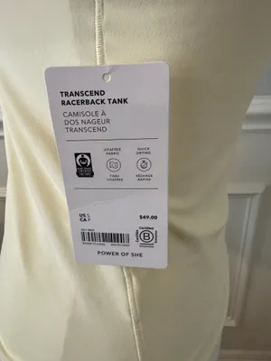 Athleta transcend top small NWT butter yellow  thumbnail 4