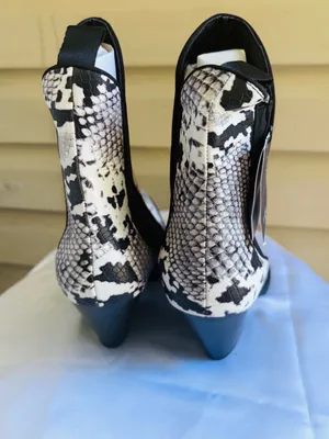 Zara trafaluc snake print western cowboy boots thumbnail 12